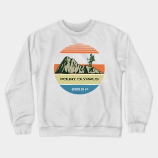 Mount Olympus, 2918m ,Climber Crewneck Sweatshirt